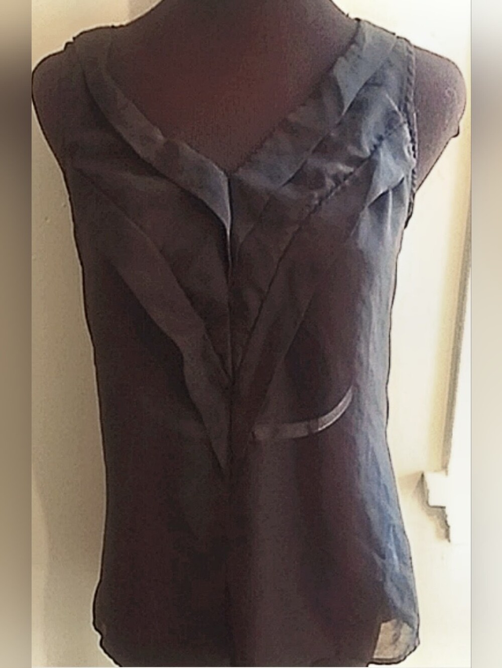 💜5/$25💜Charlotte Ruse sheer dressy tank sm.